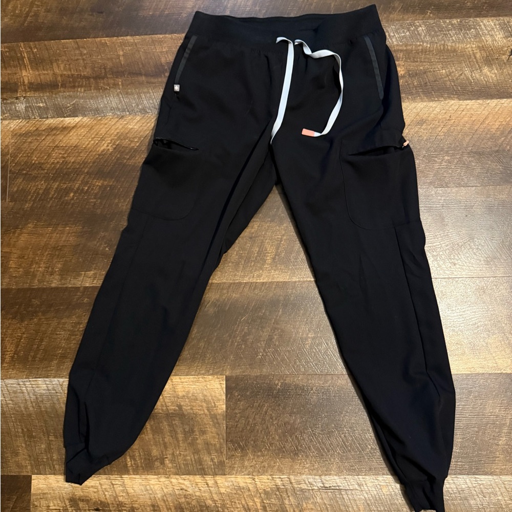 FIGS Black Jogger Pants with Drawstring